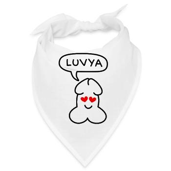 lustiges Junior-Luvya-Emoticon - Bandana - Weiß - Vorne