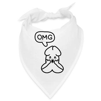 lustiges Junior OMG Emoticon - Bandana - Weiß - Vorne