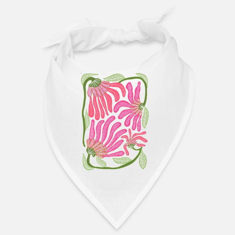 Rosa Boho-Blumen-Handzeichnungsdesign Bandana