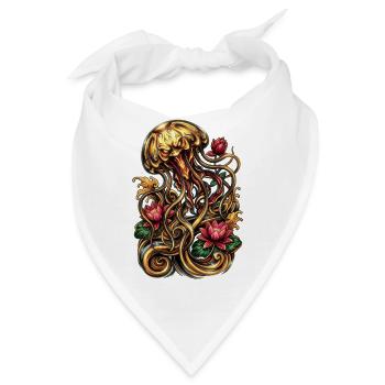 Quallen-Tattoo-Ästhetik Grafik - Bandana - Weiß - Vorne