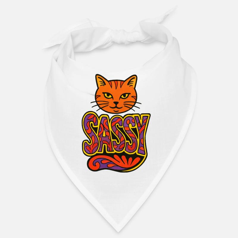 Sassy Cat Psychedelic Script Bandana