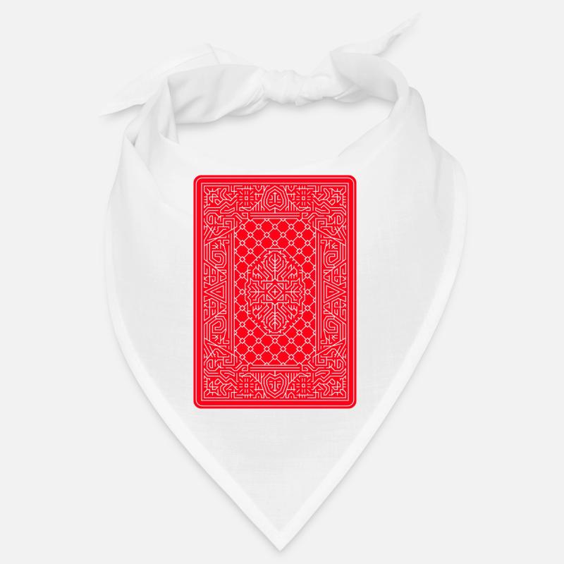 Geometric Playing Card Vector Art Red Bandana