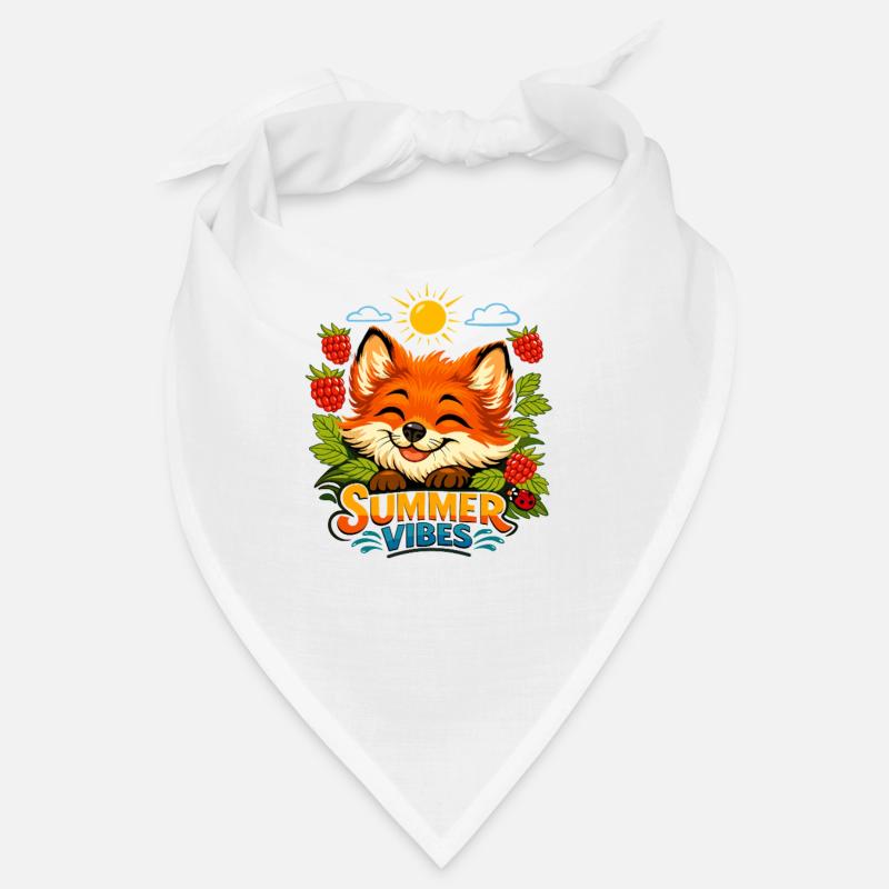 Sommerdruck mit einem Fuchs Bandana