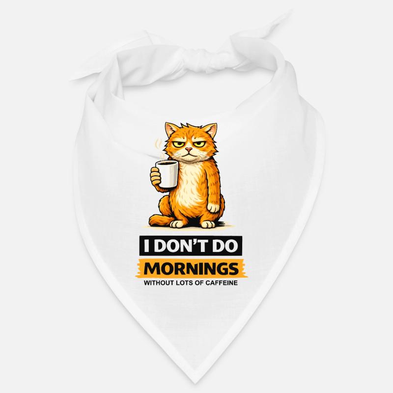 Morgen-Katzen-Kaffee-Einstellung Bandana