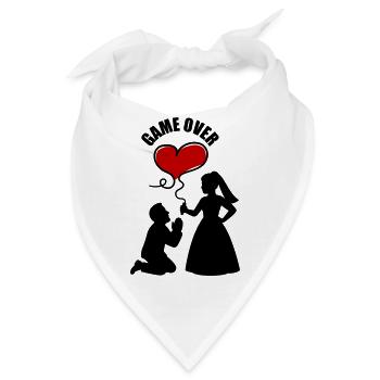 Brautpaar Ehepaar Hochzeit - Bandana - Weiß - Vorne