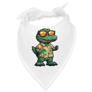 Aligator Comic Urlaub - Bandana - Weiß - Vorne