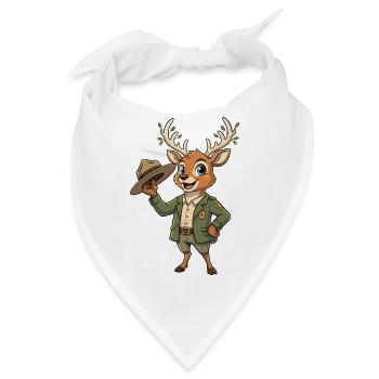 Waldpfad Ranger Reh - Bandana - Weiß - Vorne