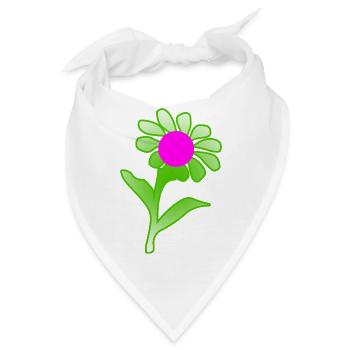 Blumen - Bandana - Weiß - Vorne