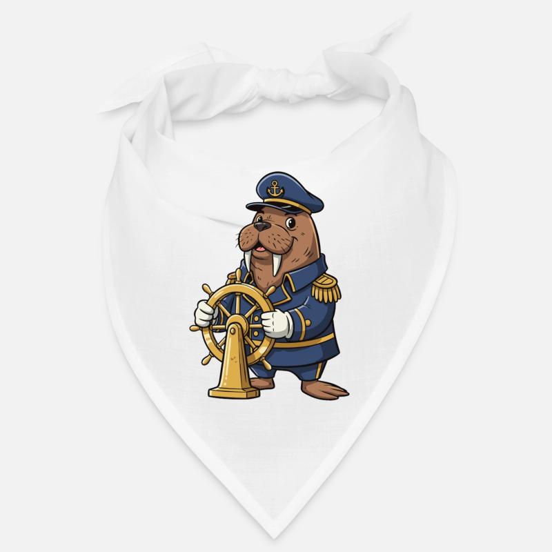 Captain's walrus at the wheel Bandana