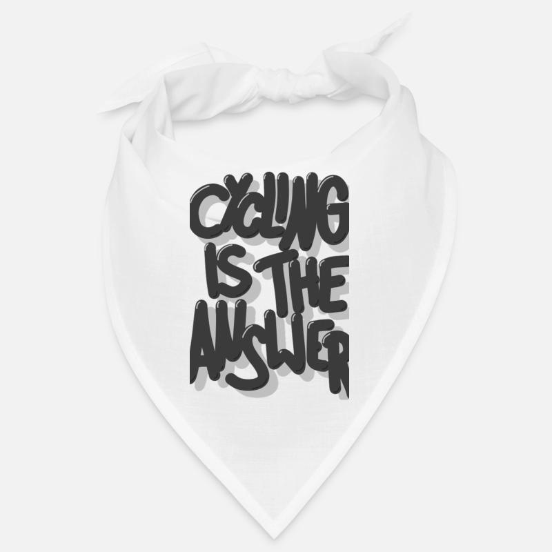 Cycling is the answer grau - Bandana - Weiß