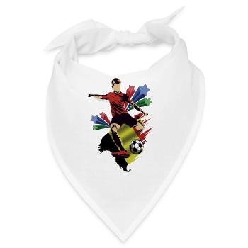 Belgica - Belgien - Flaggen - Bandana - Weiß - Vorne