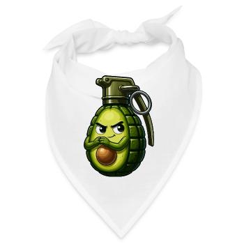 Avocado Granate Aggro - Bandana - Weiß - Vorne