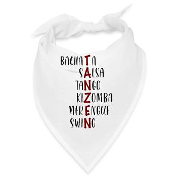 Tanzen Bachata Salsa Tango Kizomba Merengue Swing - Bandana - Weiß - Vorne