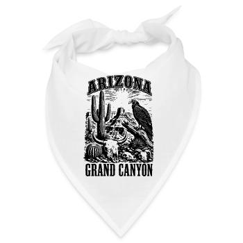 Arizona Grand Canyon Desert Silhouette - Bandana - Weiß - Vorne