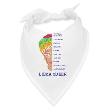 Sternzeichen Waage - Bandana - Weiß - Vorne