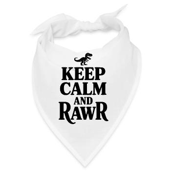 Bleib ruhig und rau - Bandana - Weiß - Vorne