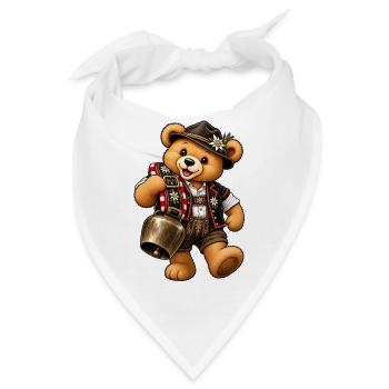 Trychler Bär – Schweizer Tradition & Brauchtum - Bandana - Weiß - Vorne