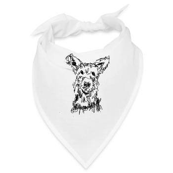 Terrier Berger de Picardie - Bandana - Weiß - Vorne