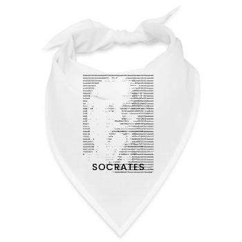 Sokrates ASCII-Porträt - Bandana - Weiß - Vorne