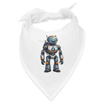 Roboter, humanoid - Bandana - Weiß - Vorne