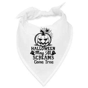 Halloweeen may all screams come true. - Bandana - Weiß - Vorne