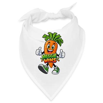Veggie Wins Karotte Möhre - Bandana - Weiß - Vorne