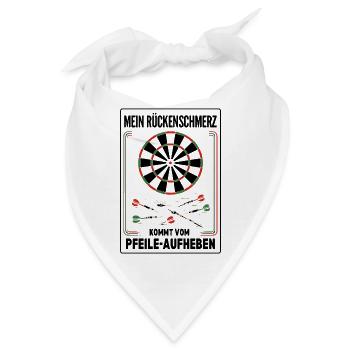 Mein Rückenschmerz kommt vom Pfeile aufheben Darts - Bandana - Weiß - Vorne