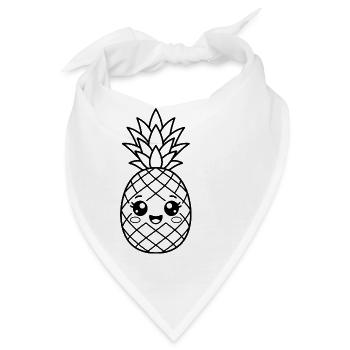 Süßes Kawaii-Ananaskind - Bandana - Weiß - Vorne