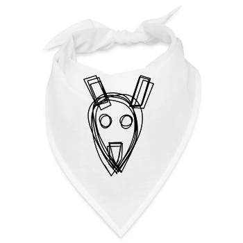 Känguru handgezeichnet - Bandana - Weiß - Vorne