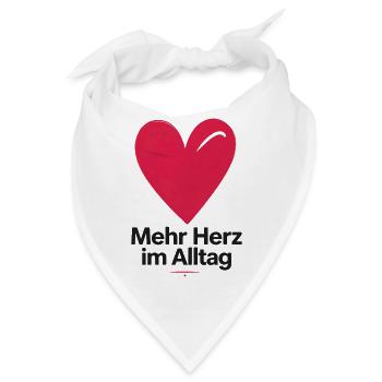 Mehr Herz im Alltag - Bandana - Weiß - Vorne
