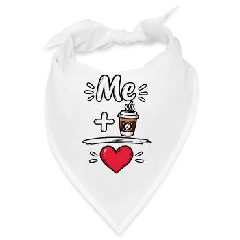 Süßer Kaffeeliebhaber Valentine Aesthetic Heart Brew - Bandana - Weiß - Vorne