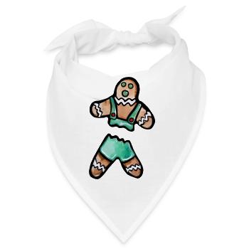 Lebkuchen-Bayerisches Outfit - Bandana - Weiß - Vorne