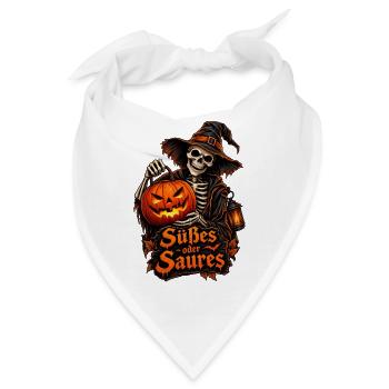 Süßes oder Saures Design - Bandana - Weiß - Vorne