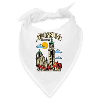 Augsburg Perlachturm von oben - Bandana - Weiß - Vorne