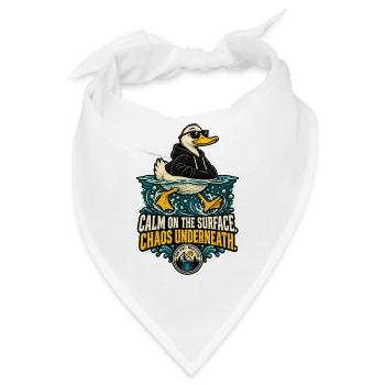 RobVibe Wildclub – Ruhige Oberflächenente - Bandana - Weiß - Vorne
