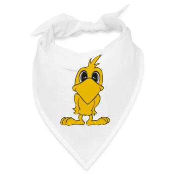 vogel - Bandana - Weiß - Vorne