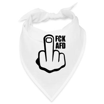 Fck afd Mittelfinger - Bandana - Weiß - Vorne
