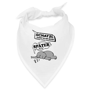 Schatzi kannst du mir helfen Elefant Help me - Bandana - Weiß - Vorne