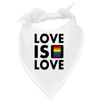 Love is love - Bandana - Weiß - Vorne