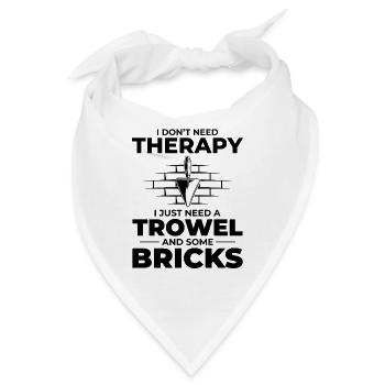 Maurer-Therapie-Kellen und Ziegel Ziegel Maurer - Bandana - Weiß - Vorne