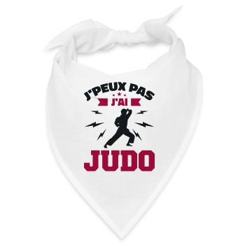 Ich kann nicht Judo - Bandana - Weiß - Vorne