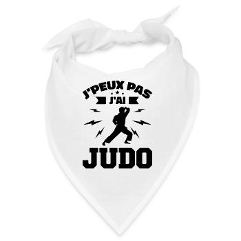 Ich kann nicht Judo - Bandana - Weiß - Vorne