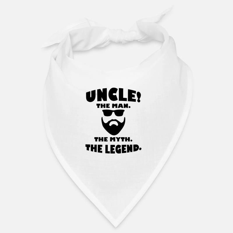 Uncle Legend Best Uncle Gift - Bandana - white