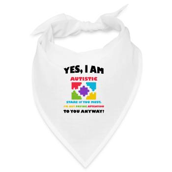 Autistic Autism Awareness - Bandana - Weiß - Vorne