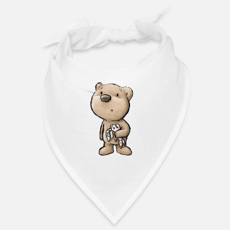 Bärchen mit Stoffhase Bandana