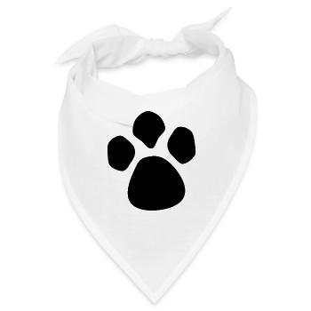 Hundepfote - Bandana - Weiß - Vorne