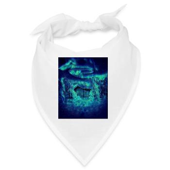 Hütte im Wald, Finnland - Bandana - Weiß - Vorne