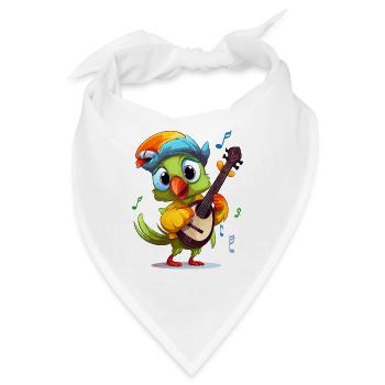 Musikalischer Federschnabel - Bandana - Weiß - Vorne