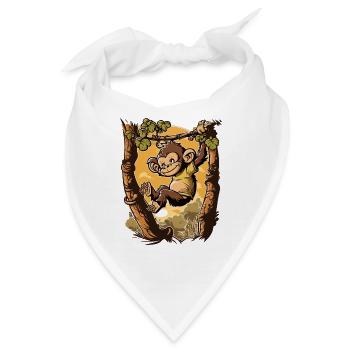 Playful Delight: Ein fesselndes Kunstwerk eines Schelmis - Bandana - Weiß - Vorne