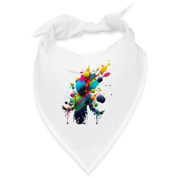 Farbexplosion - Bandana - Weiß - Vorne